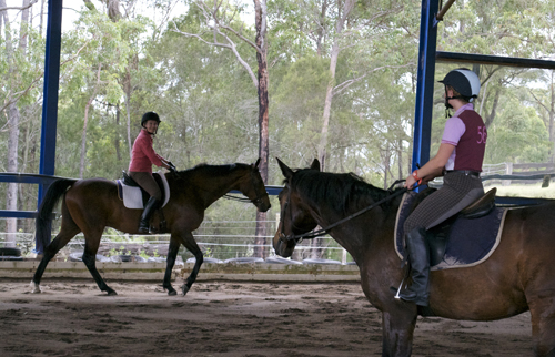 people riding together